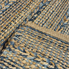 7’ x 9’ Blue and Tan Braided Stripe Area Rug