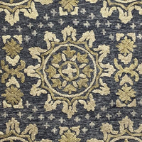 5’ Round Gray and Beige Decorative Area Rug