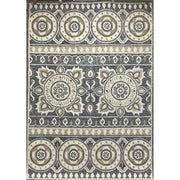 5’ x 7’ Gray and Beige Boho Chic Area Rug