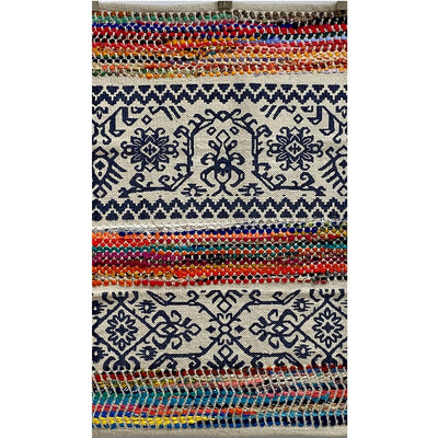 2’ x 3’ Multicolored Geometric Chindi Scatter Rug