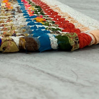 2’ x 3’ Multicolored Striped Chindi Scatter Rug