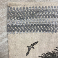 3’ x 5’ Gray and Ivory Scenic Area Rug