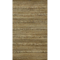 3’ x 4’ Gray and Tan Braided Stripe Area Rug