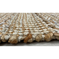 3’ x 4’ Gray and Tan Braided Stripe Area Rug