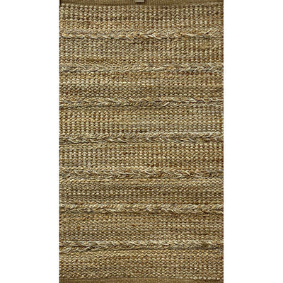 3’ x 4’ Gray and Tan Braided Stripe Area Rug