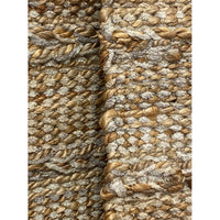 3’ x 4’ Gray and Tan Braided Stripe Area Rug