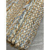 2’ x 5’ Soft Blue and Tan Braided Stripe Area Rug