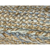 3’ x 4’ Soft Blue and Tan Braided Stripe Area Rug