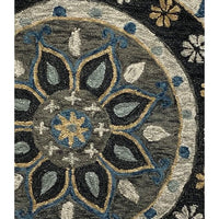Floral Dreaming Medallion Scalloped Round Rug