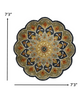 Blooming Oriental Medallion Scalloped Round Rug