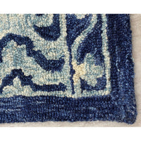 7’ x 9’ Blue Decorative Lattice Area Rug