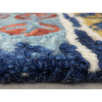 5’ x 7’ Brown and Blue Southwestern Area Rug
