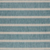 5’ x 7’ Teal Striped Indoor Outdoor Area Rug