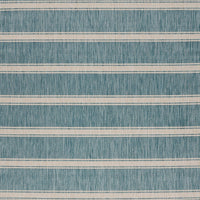 5’ x 7’ Teal Striped Indoor Outdoor Area Rug