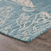 5’ x 7’ Teal Turtle Indoor Outdoor Area Rug