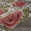 6’ Round Red Rose Bed Area Rug