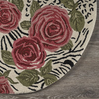 6’ Round Red Rose Bed Area Rug