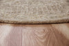 6’ Round Beige Distressed Medallion Area Rug