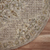 6’ Round Beige Distressed Medallion Area Rug