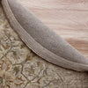 6’ Round Beige Distressed Medallion Area Rug