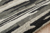 6’ Round Black and Gray Camouflage Area Rug