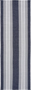 2’ x 6’ Navy and Ivory Striped Runner Rug