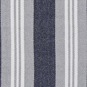 3’ x 4’ Navy and Ivory Striped Runner Rug