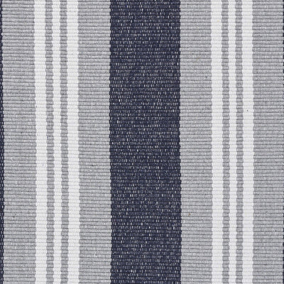 3’ x 4’ Navy and Ivory Striped Runner Rug