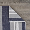 3’ x 4’ Navy and Ivory Striped Runner Rug