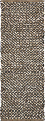 3’ x 5’ Gray Toned Chevron Patterned Runner Rug