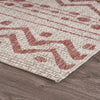 2’ x 3’ Red Zigzag Indoor Outdoor Scatter Rug