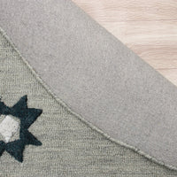 5’ Round Gray Decorative Charm Area Rug
