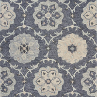 5’ x 7’ Gray Floral Trellis Area Rug