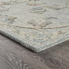 5’ x 7’ Blue and Cream Filigree Area Rug