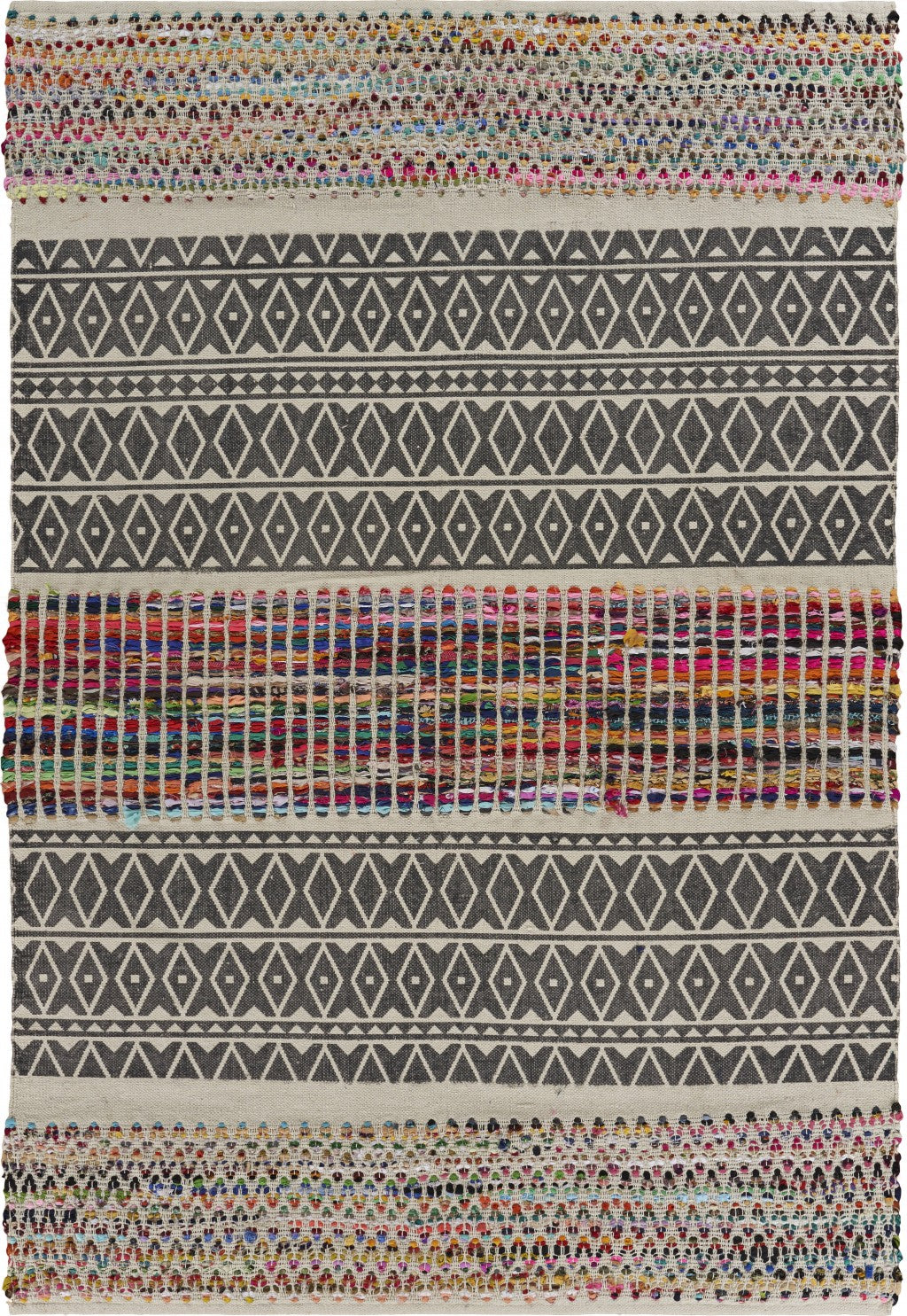 5’ x 7’ Colorful Traditional Chindi Area Rug