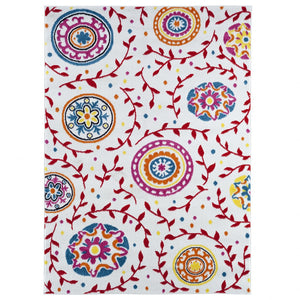 5’ x 7’ Multicolored Floral Motifs Area Rug