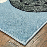 4’ x 6’ Blue Imaginative Racetrack Area Rug