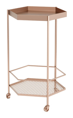 Hex Bar Cart Gold