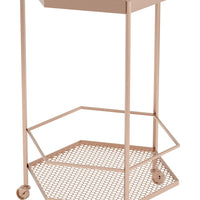 Hex Bar Cart Gold