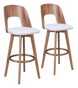 Anton Barstool (Set of 2) Walnut &amp; Light Gray