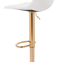 Prima Bar Chair White &amp; Gold