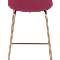 Tony Bar Chair Red &amp; Gold