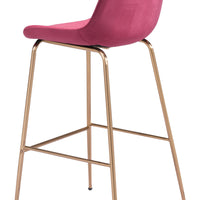 Tony Bar Chair Red &amp; Gold