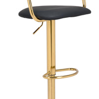 Gusto Bar Chair Black &amp; Gold