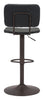 Modern Vintage Look Black Faux Leather Adjustable Bar Chair