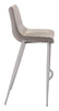 Magnus Bar Chair (Set of 2) Gray &amp; Silver