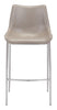 Magnus Bar Chair (Set of 2) Gray &amp; Silver