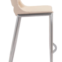 Ace Bar Chair (Set of 2) Light Pink &amp; Silver