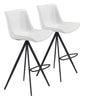 Aki Bar Chair (Set of 2) White &amp; Black