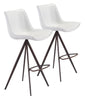 Aki Bar Chair (Set of 2) White &amp; Walnut